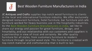 Best Wooden Furniture Manufacturers in India