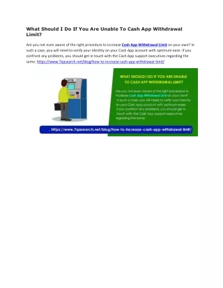 what should i do if you are unable to cash