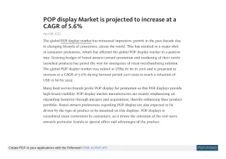 POP display Market by Growth Prospects, Size, Share Forecast 2025
