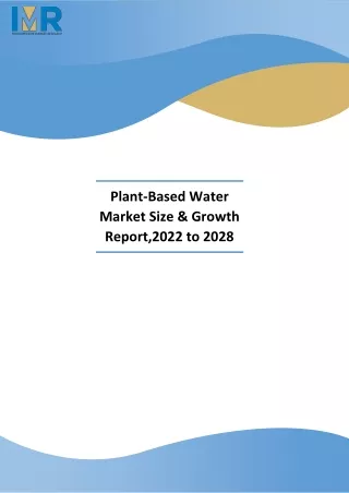Plant-Based Water