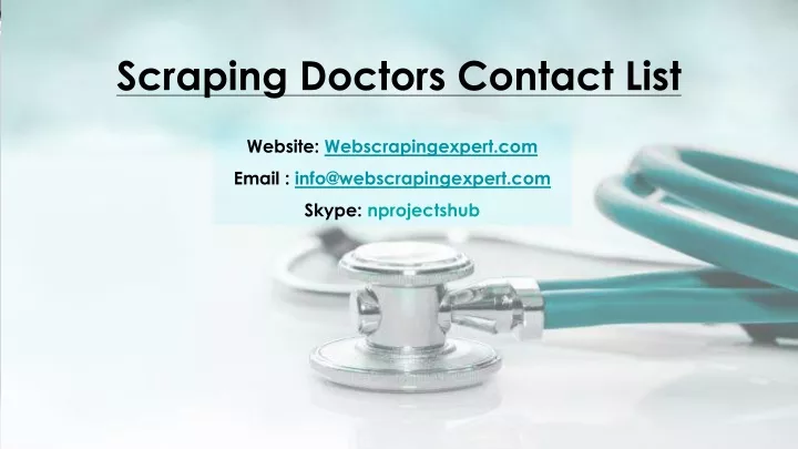 scraping doctors contact list