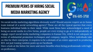 Premium Perks Of Hiring Social Media Marketing Agency