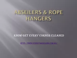 Abseilers & Rope Hangers Services Sydney