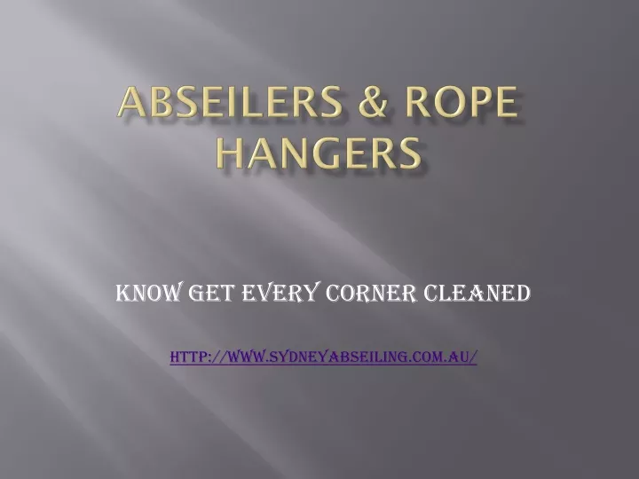 abseilers rope hangers