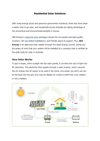 Solar Power System for Home - GEE Energy