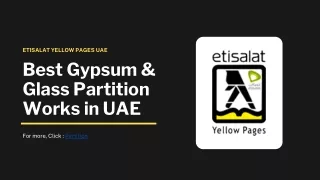 Best Gypsum & Glass Partition Works in UAE