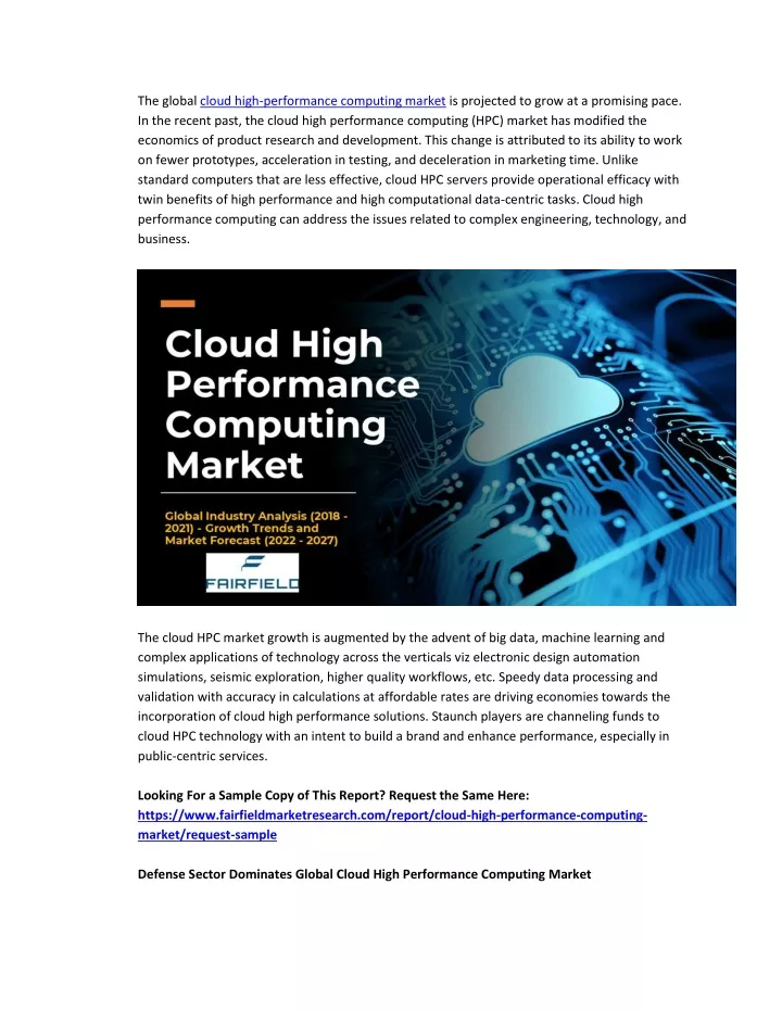 the global cloud high performance computing