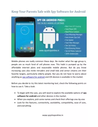 keep your parents safe with spy software