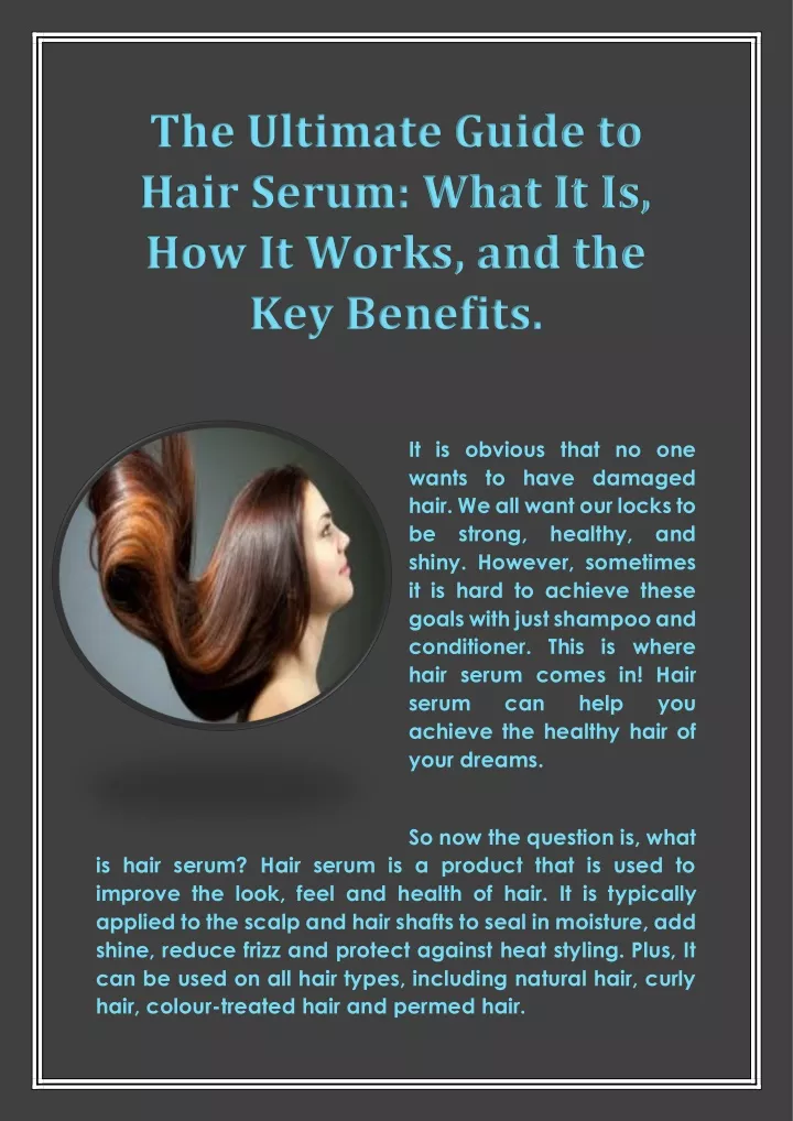 the ultimate guide to hair serum what