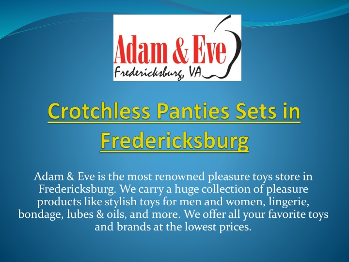 crotchless panties sets in fredericksburg