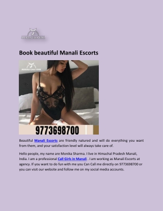 Book beautiful Manali Escorts