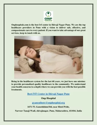 Best Ivf Center In Shivaji Nagar Pune Onphospitals.com