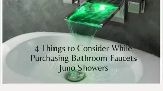 4 Things to Consider While Purchasing Bathroom Faucets