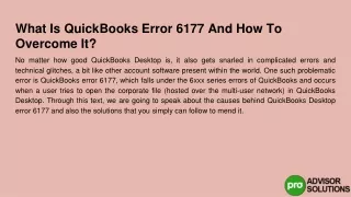what is quickbooks error 6177 and how to overcome it