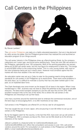 call centers in the philippines