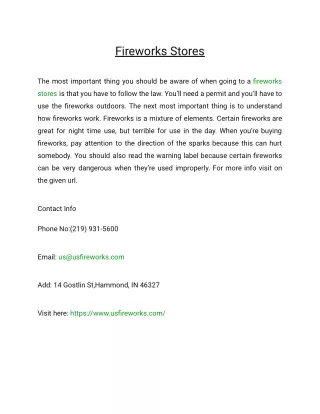 fireworks stores