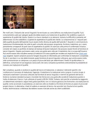 Qualita nelle traduzioni