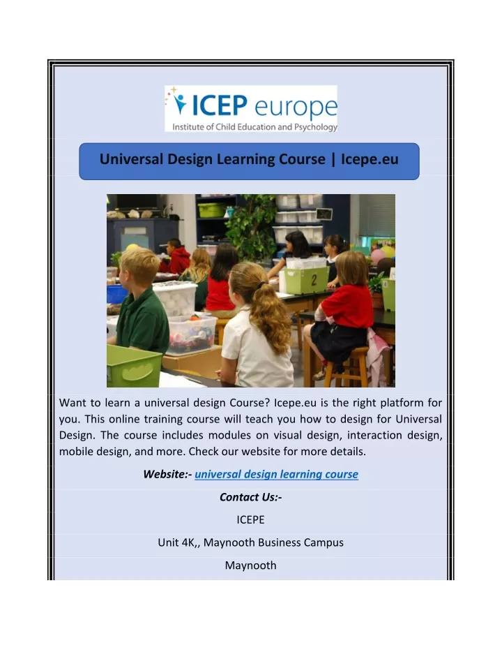 universal design learning course icepe eu