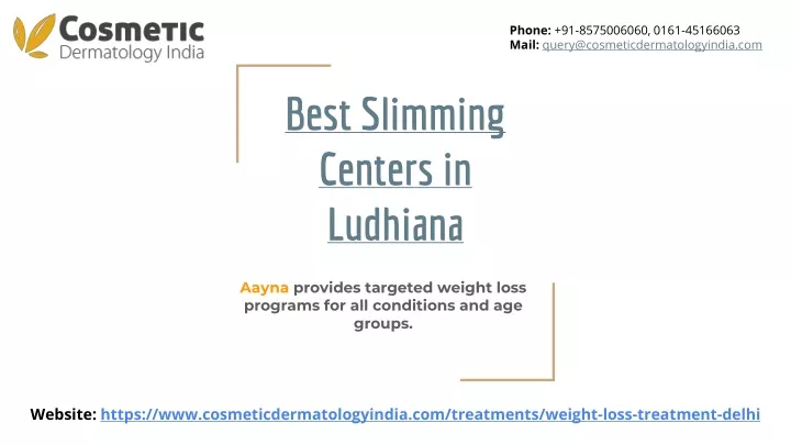 best slimming centers in ludhiana