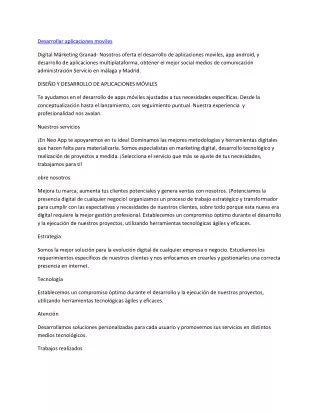 desarrollar aplicaciones moviles