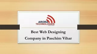 Best Web Designing Company in Paschim Vihar