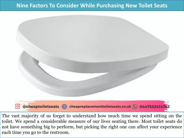 nine factors to consider while purchasing new toilet seats