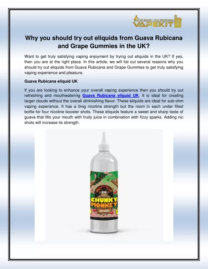 why you should try out eliquids from guava