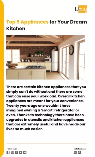 Top 5 Appliances for Your Dream Kitchen