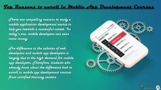 top reasons to enroll in mobile app development