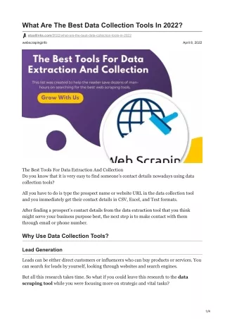 what are the best data collection tools in 2022