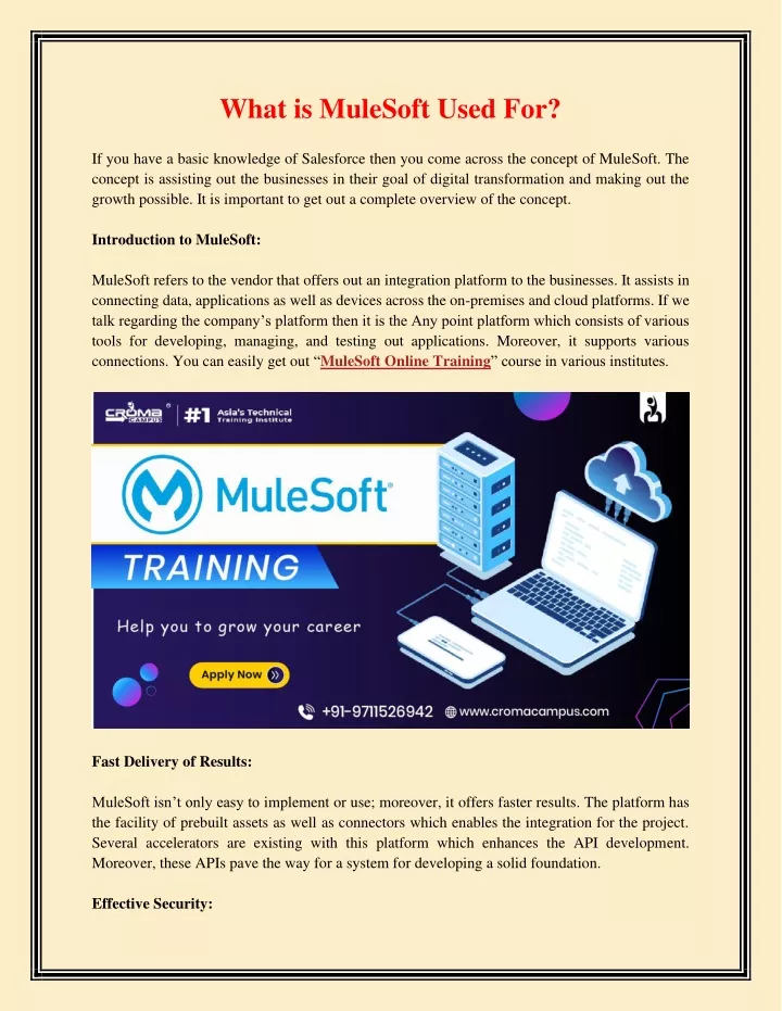 what is mulesoft used for