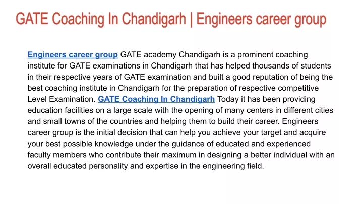 engineers career group gate academy chandigarh