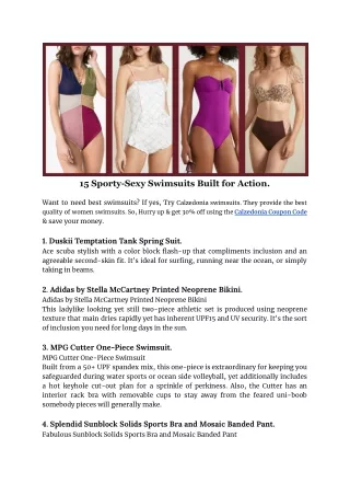 15 Sporty-Sexy Swimsuits Built for Action