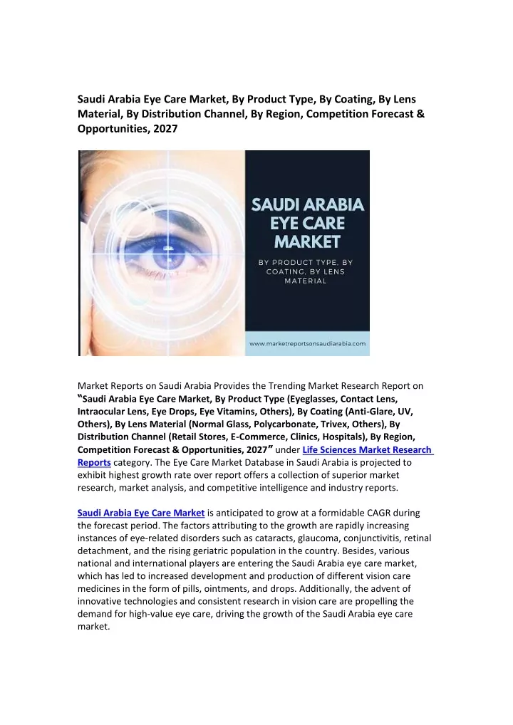saudi arabia eye care market by product type