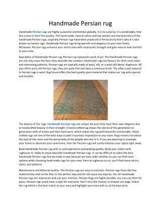 handmade persian rug