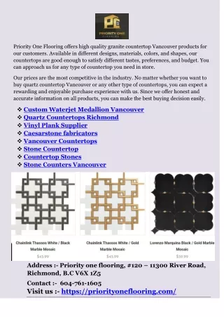 priority one flooring offers high quality granite