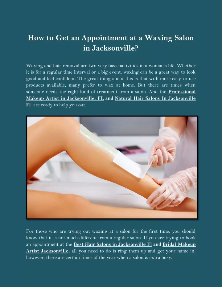 how to get an appointment at a waxing salon