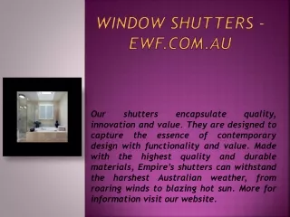 window shutters ewf com au