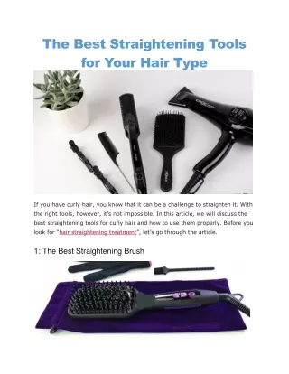best hair straightening