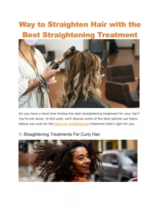 hair straightening treatment