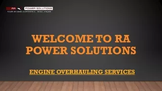 Diesel Engine Repair and Maintenance Services
