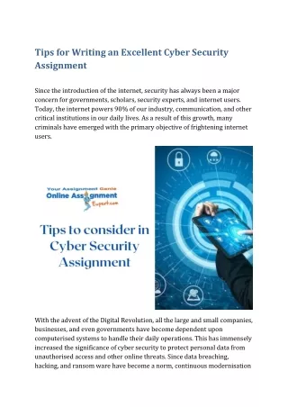 tips for writing an excellent cyber security
