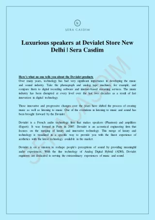 Luxurious speakers at Devialet Store New Delhi