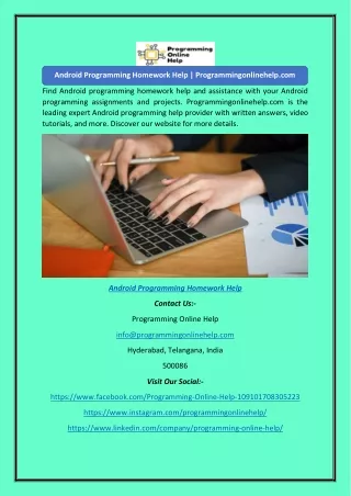android programming homework help
