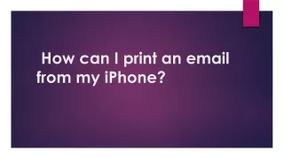 how can i print an email from my iphone