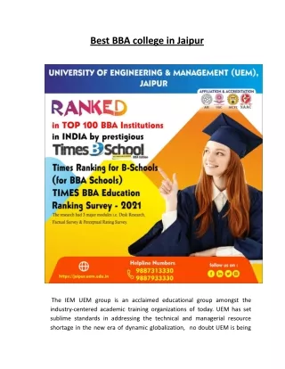 best bba college in jaipur