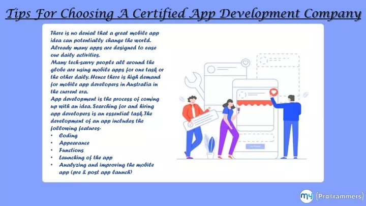 tips for choosing a certified app development