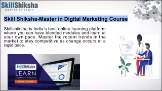 Skill Shiksha-Master in Digital Marketing Course