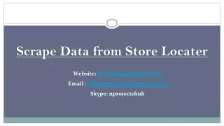 scrape data from store locater