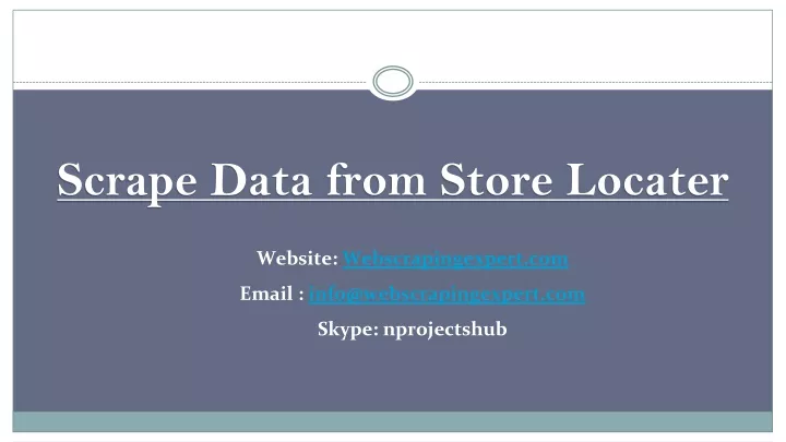 scrape data from store locater